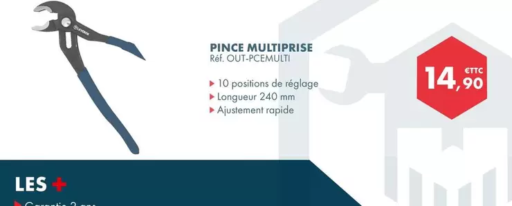 Pince Multiprise offre à 14,9€ sur Autodistribution