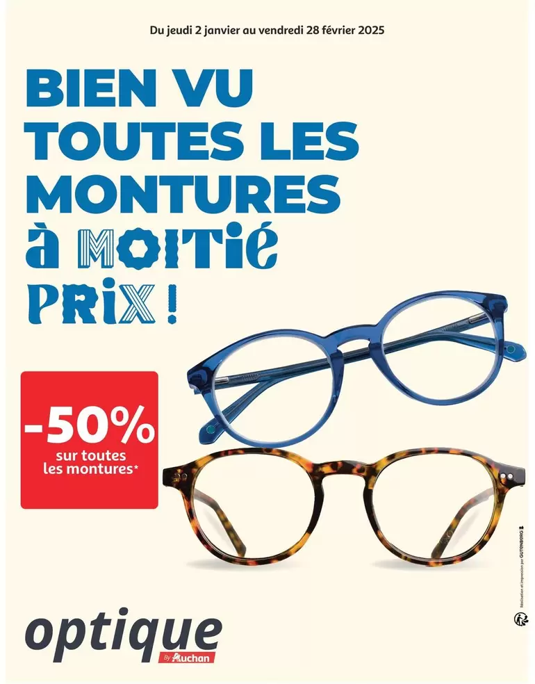 Sur Toutes Les Montures offre sur Auchan Hypermarché