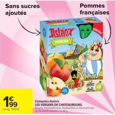 Compotes Asterix offre à 1,99€ sur Cora