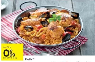 Paella offre à 0,99€ sur Cora