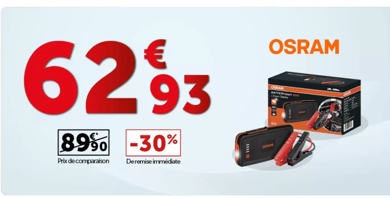 Osram - Booster Batterie offre à 62,93€ sur Roady