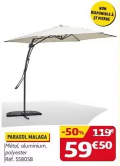 Parasol Malaga offre à 59,5€ sur Gifi