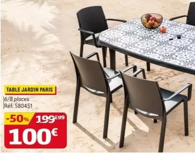 Table Jardin Paris offre à 100€ sur Gifi