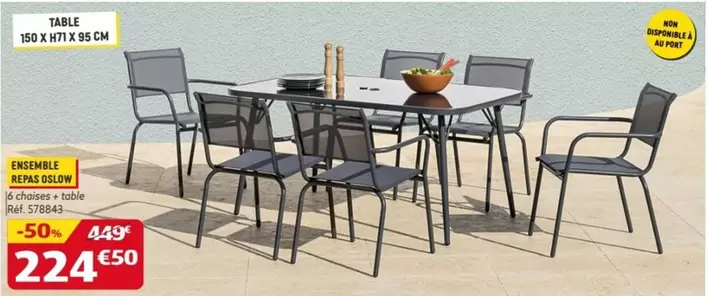 Table 150 X Mt X 8 5 Cm offre à 224,5€ sur Gifi