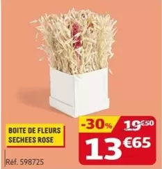 Boite De Fleurs Sechees Rose offre à 13,65€ sur Gifi