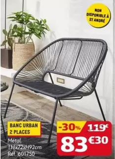 Banc Urban 2 Places offre à 83,3€ sur Gifi