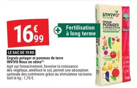 Invivo - Engrais Potager Et Pommes De Terre offre à 16,99€ sur Gamm vert