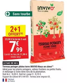 Pleine Terre - Terreau Potager Pleine Terre offre à 7,99€ sur Gamm vert