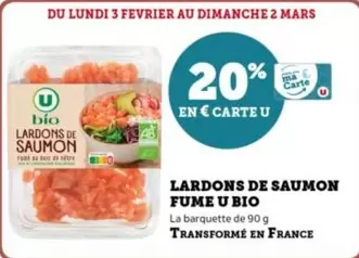 U - Lardons De Saumon Fume Bio offre sur Hyper U