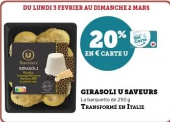 U - Girasoli Saveurs offre sur Hyper U