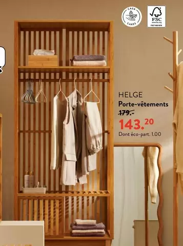 Helge Porte-vetements offre à 143,2€ sur Casa