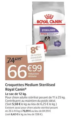 Royal canin - Croquettes Medium Sterilised offre à 66,99€ sur Jardiland