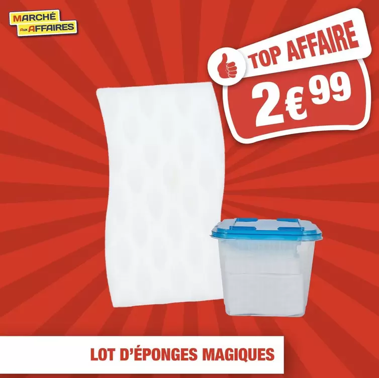 Lot D'Éponges Magiques offre à 2,99€ sur Marché aux Affaires