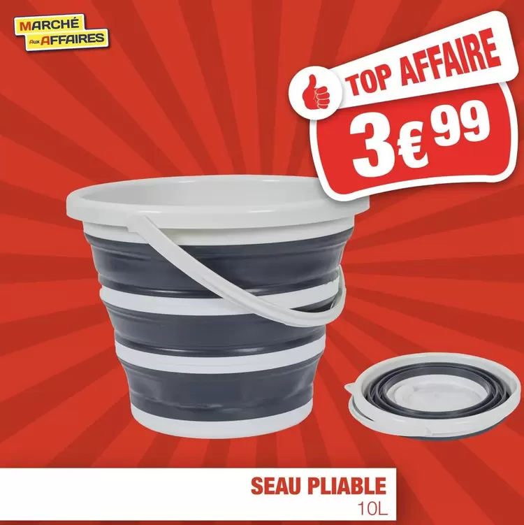 Seau Pliable offre à 3,99€ sur Marché aux Affaires