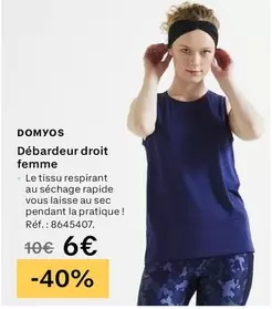 Debardeur Droit Femme offre à 6€ sur Decathlon