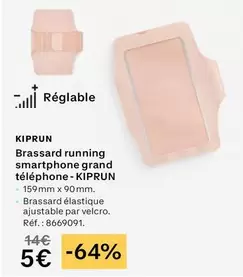 Brassard Running Smartphone Grand Téléphone offre à 5€ sur Decathlon