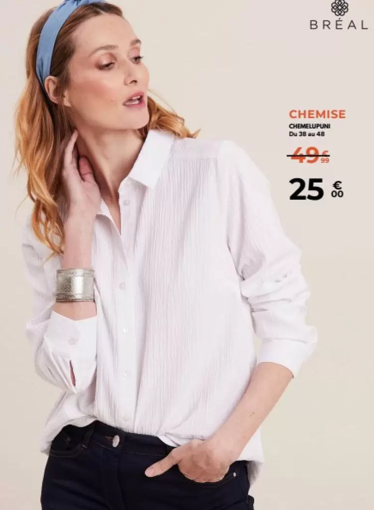 Chemise offre à 25,08€ sur Cache Cache