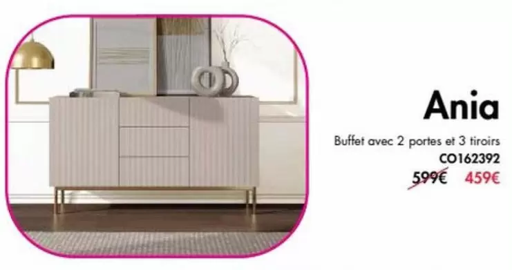 Buffet Avec 2 Portes Et 3 Tiroirs Cot62392 offre à 459€ sur Habitat