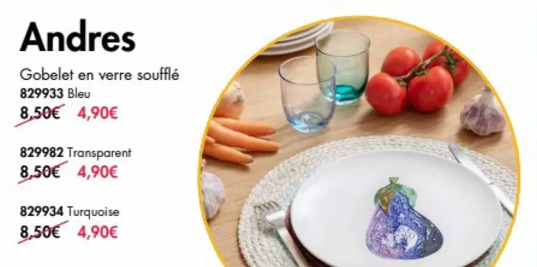 Godelet En Verre Soufflé offre à 4,9€ sur Habitat