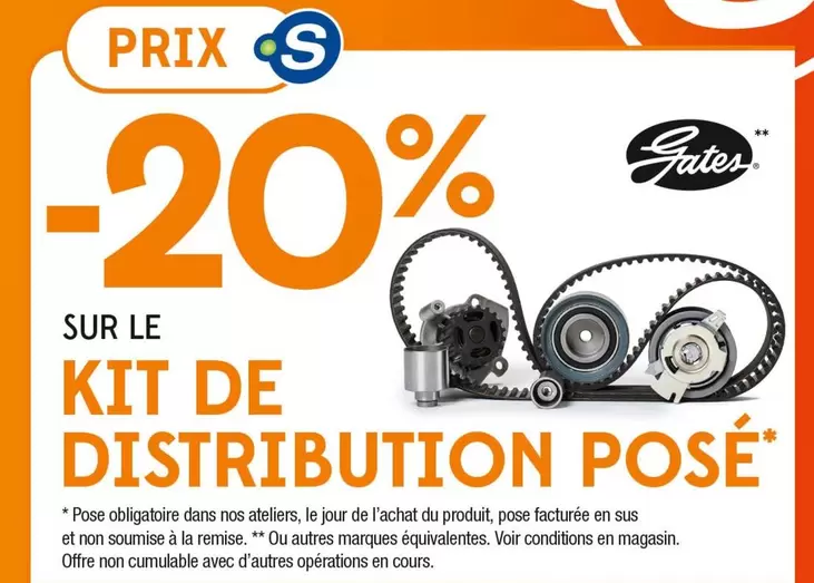 Gates - Sur Le Kit De Distribution Pose offre sur Point S