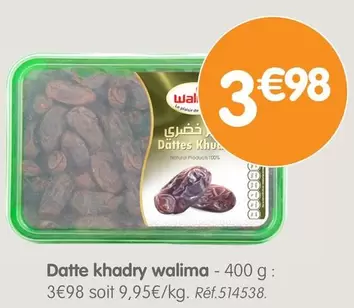 Walima - Datte Khadry offre à 3,98€ sur B&M