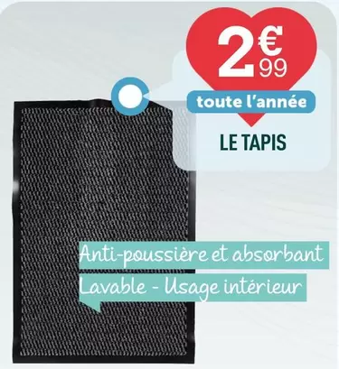 Lavable offre à 2,99€ sur Centrakor