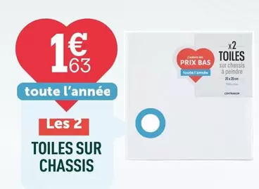 Toiles Sur Chassis offre à 1,63€ sur Centrakor