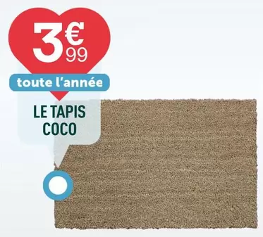 Le Tapis Coco offre à 3,99€ sur Centrakor