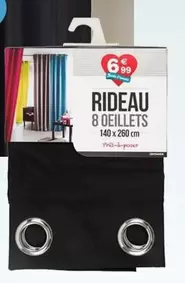 Rideau 8 Oeillets offre à 6,99€ sur Centrakor