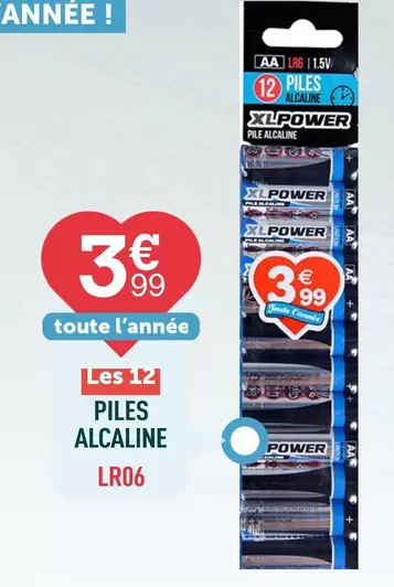 Piles Alcaline Lr06 offre à 3,99€ sur Centrakor