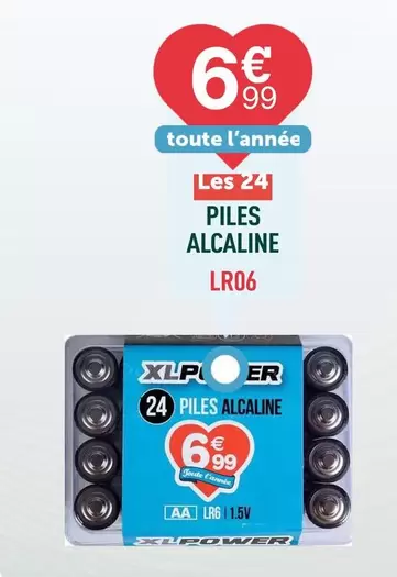 Piles Alcaline Lr06 offre à 6,99€ sur Centrakor