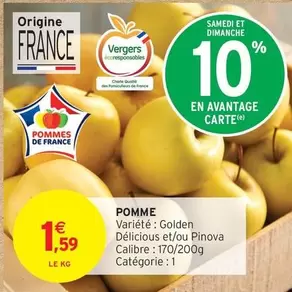 Pomme offre à 1,59€ sur Intermarché Contact