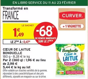 Bonduelle - Coeur De Laitue offre à 1,49€ sur Intermarché Contact