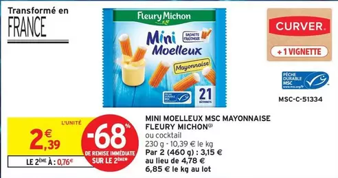 Fleury Michon - Mini Moelleux Msc Mayonnaise offre à 2,39€ sur Intermarché Contact