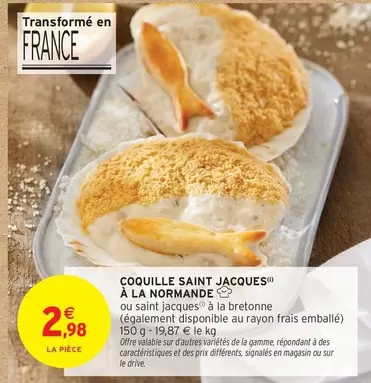 Coquille Saint Jacques À La Normande offre à 2,98€ sur Intermarché Contact