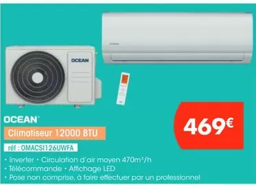 Climatiseur 12000 Btu offre à 469€ sur PRO&Cie