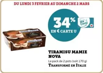 Mamie Nova - Tiramisu offre sur Super U