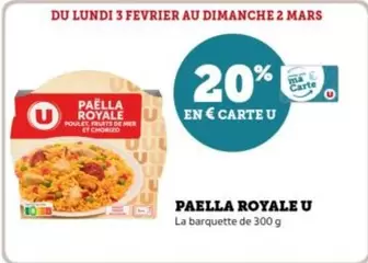 U - Paella Royale offre sur Super U