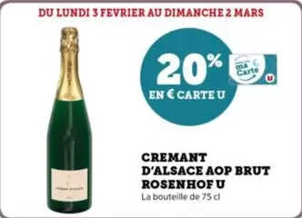 Rosenhof - Cremant D'Alsace AOP Brut offre sur Super U