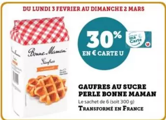 Bonne maman - Gaufres Au Sucre Perle offre sur Super U