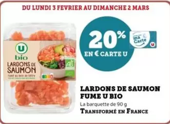 U - Lardons De Saumon Fume Bio offre sur U Express