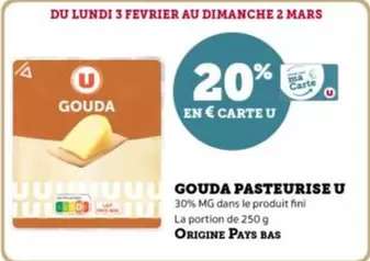 U - Gouda Pasteurise offre sur U Express