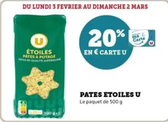 U - Pates Etoiles offre sur U Express