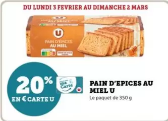 U - Pain D'Epices Au Miel offre sur U Express