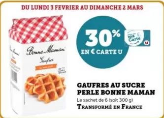 Bonne Maman - Gaufres Au Sucre Perle offre sur U Express