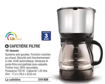 Dim - Cafetière Filtre offre sur Hyperburo