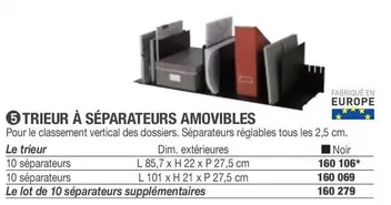 TOUS - Trieur À Séparateur Amovibles offre sur Hyperburo