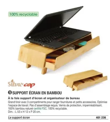 Dim - Support Ecran En Bambou offre sur Hyperburo