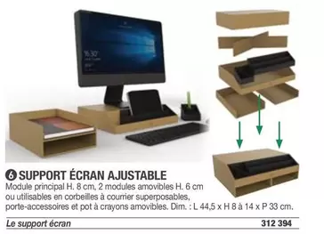 Dim - Support Ecran Ajustable offre sur Hyperburo