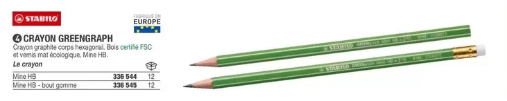 Stabilo - Chayon Greengraph offre à 301,45€ sur Hyperburo
